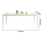 Modern Style Sintered Stone Dining Table 4 Legs Rectangular Table in White Clearhalo ' dining_table' 'Dining Tables & Seating' 'Dining Tables' 'Furniture' 'furniture_dining_table' 'Kitchen & Dining Furniture' 'kitchen&dining_furn' 'kitchen' 'kitchen_dining_table' 1200x1200_352b3bf8-a7b7-4017-b60f-cda3d2c0cea5