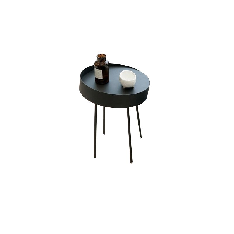 Round with Metal Accents Coffee Table Modern 4 Legs Cocktail Table Clearhalo 'Coffee & Accent Tables' 'Coffee Tables' 'coffee_tables' 'furn' 'furn_coffee_tables' 'Furniture' 'furniture_coffee_tables' 'Living Room Furniture' 1200x1200_352d5ea8-9715-4e0e-8222-cda9d33fd5bf