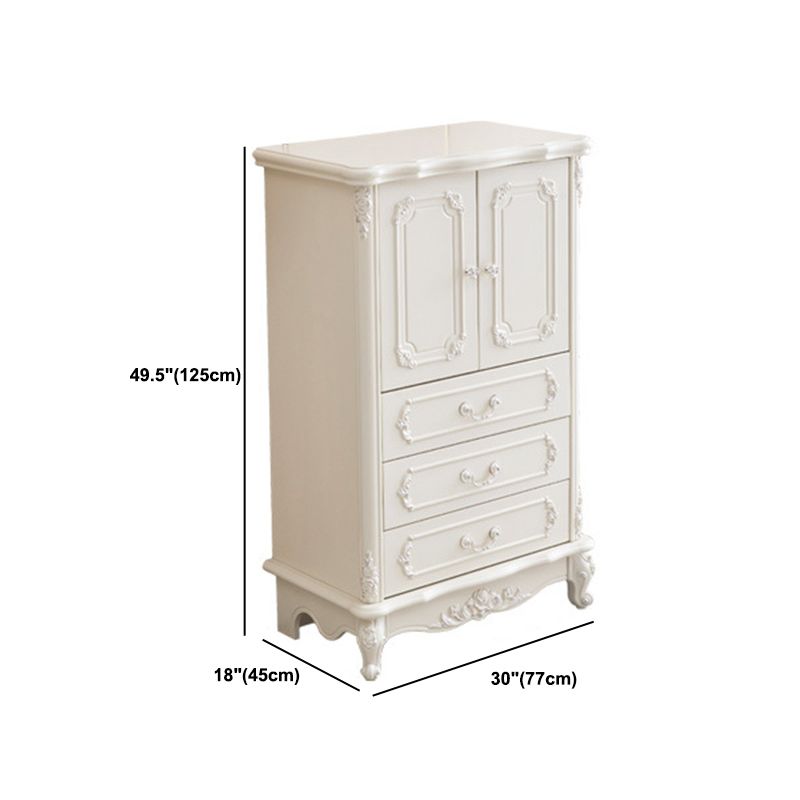 17.71" Wide Accent Chest White Rectangle Standard Chest with Drawers