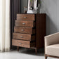 Solid Wood 5- Drawer Accent Chest Brown Chest for Living Room Clearhalo 'Cabinets & Chests' 'cabinets_chests' 'furn' 'furn_cabinets_chests' 'Furniture' 'Living Room Furniture' 1200x1200_35352e68-1554-46e8-984e-7e627456b768