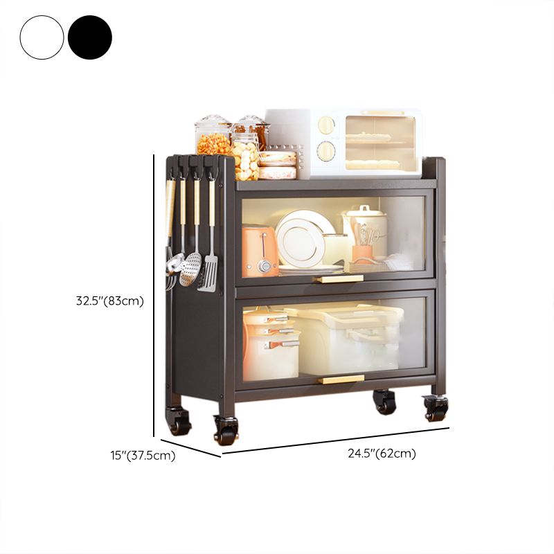 Standaard metalen boekenplank Glam Gesloten Back -boekenkast met kasten