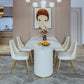 Glam Style Kitchen Sintered Stone Dining Table Freeform Table with Double Pedestal Base Clearhalo ' dining_table' 'Dining Tables & Seating' 'Dining Tables' 'furn' 'furn_dining_table' 'Furniture' 'furniture_dining_table' 'Kitchen & Dining Furniture' 'kitchen&dining_furn' 'kitchen' 'kitchen_dining_table' 1200x1200_35393d5c-9618-4d87-bd4c-e8eb90c5985d