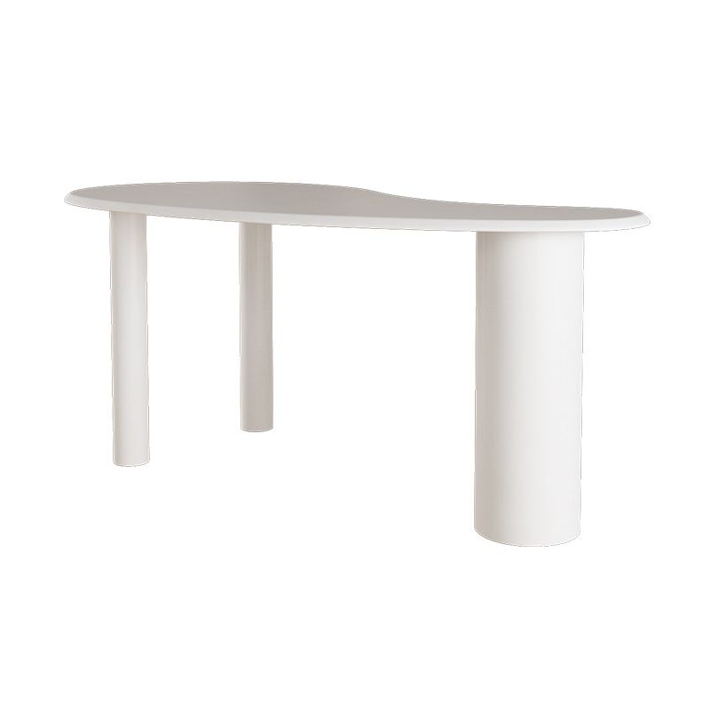 29.5" H White Irregular Shape Working Writing Desk Modern Style Desk for Office Clearhalo 'furn' 'furn_office_desk' 'Furniture' 'Office Desks' 'Office Furniture' 'office_desk' 1200x1200_353a2dd2-0772-4bcb-a063-e0a323a46bff