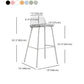 Modern Style Metal Bar-stool Plastic Counter Bar Stool for Kitchen