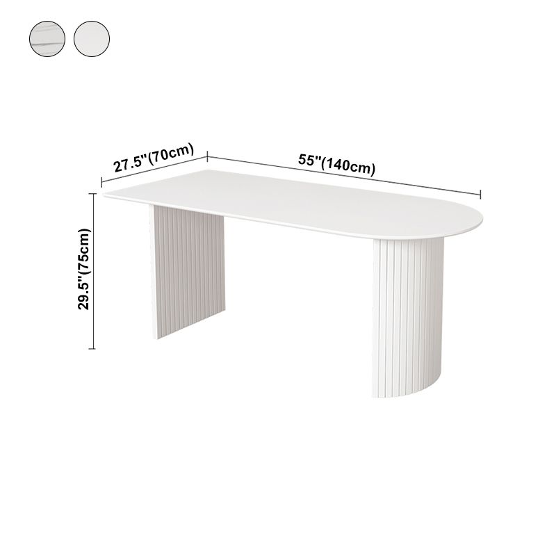 Modern Style White Dining Table Wood Dining Table with Double Pedestal Base Clearhalo ' dining_table' 'Dining Tables & Seating' 'Dining Tables' 'furn' 'furn_dining_table' 'Furniture' 'furniture_dining_table' 'Kitchen & Dining Furniture' 'kitchen&dining_furn' 'kitchen' 'kitchen_dining_table' 1200x1200_35407b56-e8ad-4b46-a6e3-c986aea6cf53