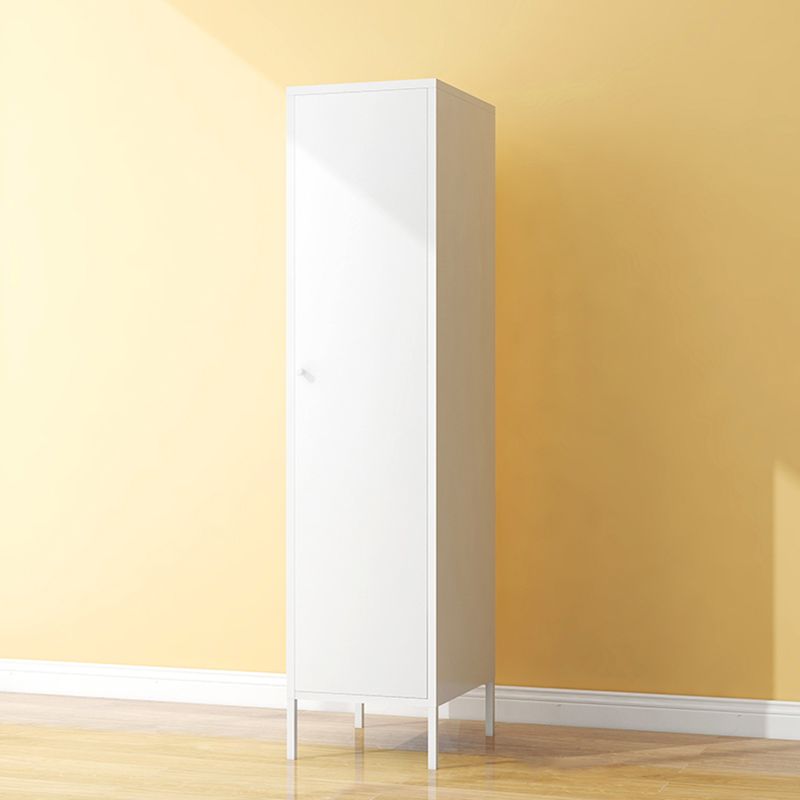 Contemporary Wardrobe Cabinet with Adjustable Shelves Steel Wardrobe Armoire Clearhalo 'Armoires & Wardrobes' 'armoires_wardrobes' 'Bedroom Furniture' 'furn' 'furn_armoires_wardrobes' 'Furniture' 1200x1200_354087cd-22f3-4cf0-8074-e0e88acfc6c2