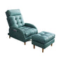 Contemporary Bonded Leather Tufted Cushions with Ottoman Lounge Accent Chair Clearhalo 'Accent Chairs' 'accent_chairs' 'Chairs & Seating' 'furn' 'furn_accent_chairs' 'Furniture' 'Living Room Furniture' 1200x1200_35415bde-ede7-4f77-9616-963d6057ca22