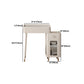 White Stone Top Vanity Makeup Table Modern 15.75" D Vanity Table with Storage