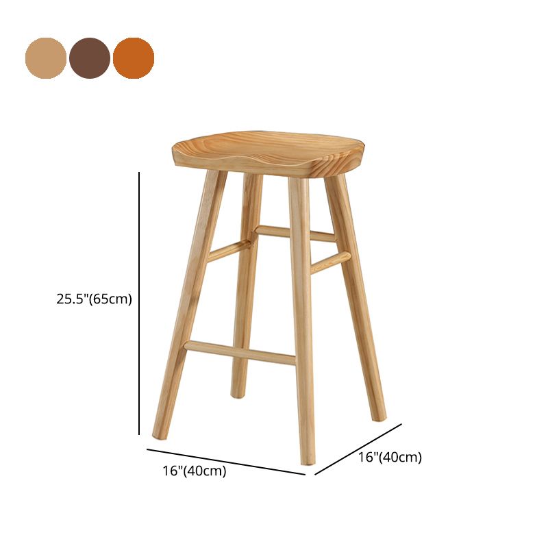 Industrial Style Wooden Bar-stool Saddle Seat Counter Stool for Kitchen Bar Clearhalo 'Bar Furniture' 'Bar Stools' 'bar_stools' 'furn' 'furn_bar_stools' 'furniture_bar_stools' 'Kitchen & Dining Furniture' 'kitchen&dining_furn' 'kitchen' 'kitchen_furn' Furniture' 1200x1200_3542b067-1486-4ed8-8a1f-80de54227c87