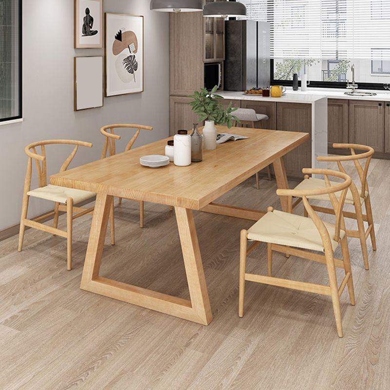 Contemporary Dining Set 1/4/5 Pcs Solid Wood Dining Table and Chairs Clearhalo 'Dining Room Sets' 'Dining Tables & Seating' 'dining_room_set' 'furn' 'furn_dining_room_set' 'Furniture' 'Kitchen & Dining Furniture' 1200x1200_3544a63d-da09-4599-9d27-b3fecdb2ad49