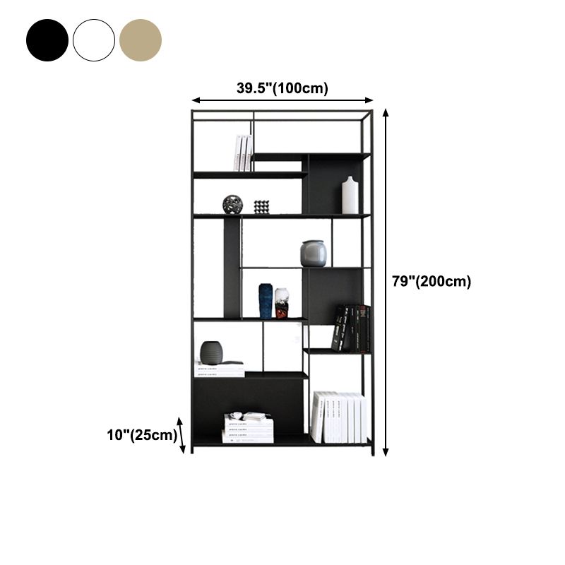 Metal Industrial Etagere Bookshelf Vertical Iron Open Bookshelf for Office Clearhalo 'Bookcases' 'furn' 'furn_bookcases' 'Furniture' 'furniture_bookcases' 'kitchen' 'kitchen_bookcases' 'Living Room Furniture' 'Office Furniture' 1200x1200_354560d3-01c4-4748-9318-b0156bc9ae90