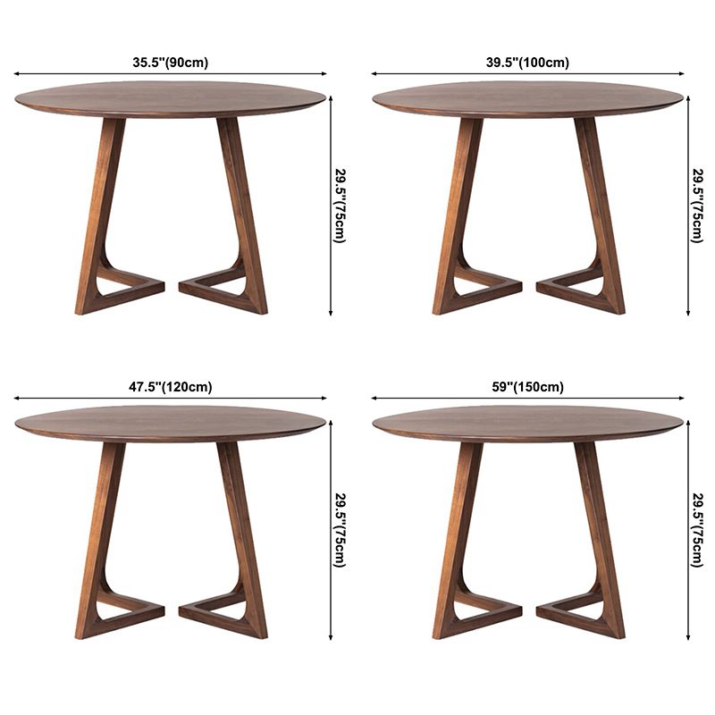 Modern Round Shape Solid Wood Dining Table Kitchen Standard Dining Table with Double Pedestal Clearhalo ' dining_table' 'Dining Tables & Seating' 'Dining Tables' 'furn' 'furn_dining_table' 'Furniture' 'furniture_dining_table' 'Kitchen & Dining Furniture' 'kitchen&dining_furn' 'kitchen' 'kitchen_dining_table' 1200x1200_3545e733-2775-460b-b85f-b331017d6ff5