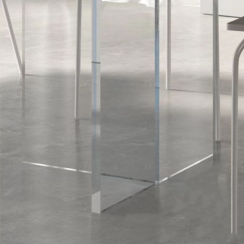 Rectangle Wood Top Dining Table Acrylic Base Modern Dining Table for Living Room Clearhalo 'Dining Tables & Seating' 'Dining Tables' 'dining_table' 'furn' 'furn_dining_table' 'Furniture' 'furniture_dining_table' 'Kitchen & Dining Furniture' 'kitchen' 'kitchen_dining_table' 1200x1200_35463f92-52f1-4bd8-b197-63e8bf7308f4