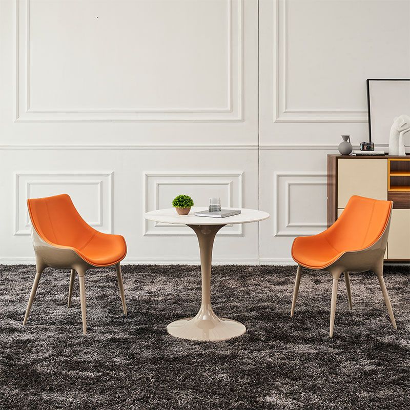 Contemporary Style Dining Chairs Kitchen Arm Side Chair with Metal Legs (Set of 2) Clearhalo ' kitchen&dining_furn' 'Dining Chairs' 'Dining Tables & Seating' 'dining_chair' 'furn' 'furn_dining_chair' 'Furniture' 'furniture_dining_chair' 'Kitchen & Dining Furniture' 'kitchen' 1200x1200_35473768-205e-4d06-8e76-05e6fad34698