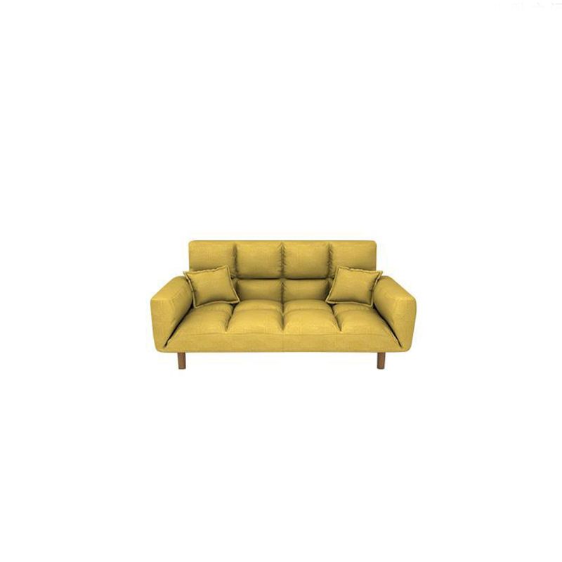 Modern Fabric Square Arm Sofa Standard Biscuit Back 4 Wood Legs Sofa Clearhalo 'Furniture' 'furniture_sofas' 'kitchen' 'kitchen_sofas' 'Living Room Furniture' 'Sofa' 'sofas' 1200x1200_35476f5d-51c5-41bc-a181-9e653c5c1970
