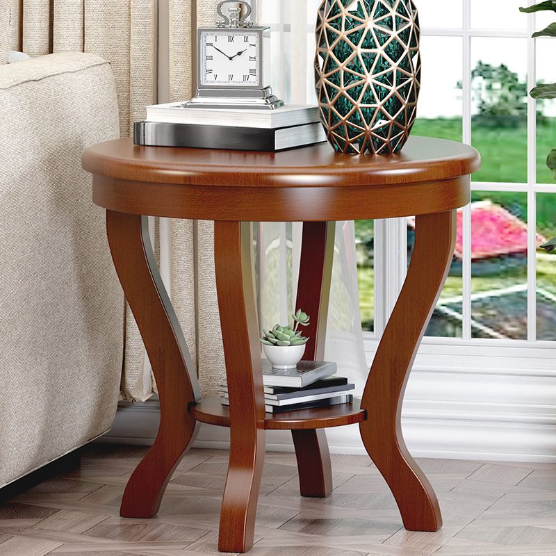 Square/round Coffee Table with Solid Wood Base with 4 Legs Cocktail Table Clearhalo 'Coffee & Accent Tables' 'End & Side Tables' 'end_side_table' 'end_side_tables' 'furn' 'furn_end_side_tables' 'Furniture' 'furniture_end_side_table' 'Living Room Furniture' 1200x1200_3549c88e-d83e-4cff-bf9f-e5792641da9d