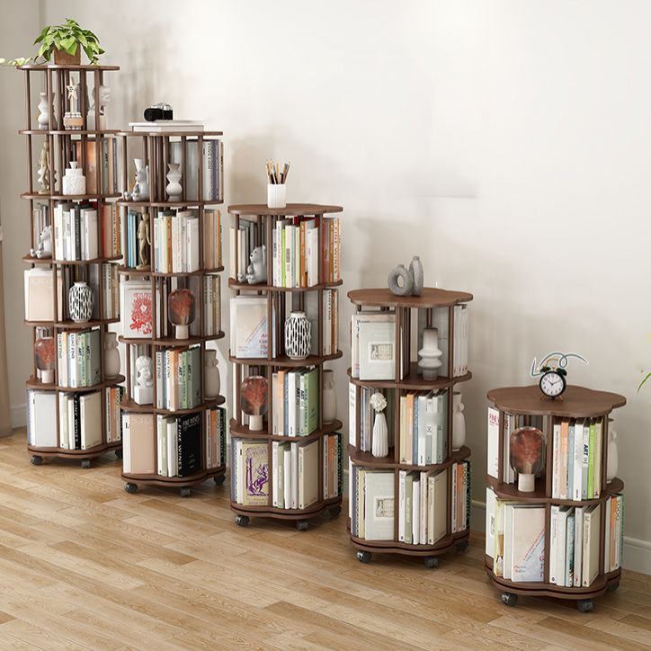 Scandinavian Style Bookshelf with Casters Bookcase for Home Office Study Room Clearhalo 'Bookcases' 'Furniture' 'furniture_bookcases' 'kitchen' 'kitchen_bookcases' 'Living Room Furniture' 'Office Furniture' 1200x1200_354a49e2-d241-4401-8f3c-97679c158b41