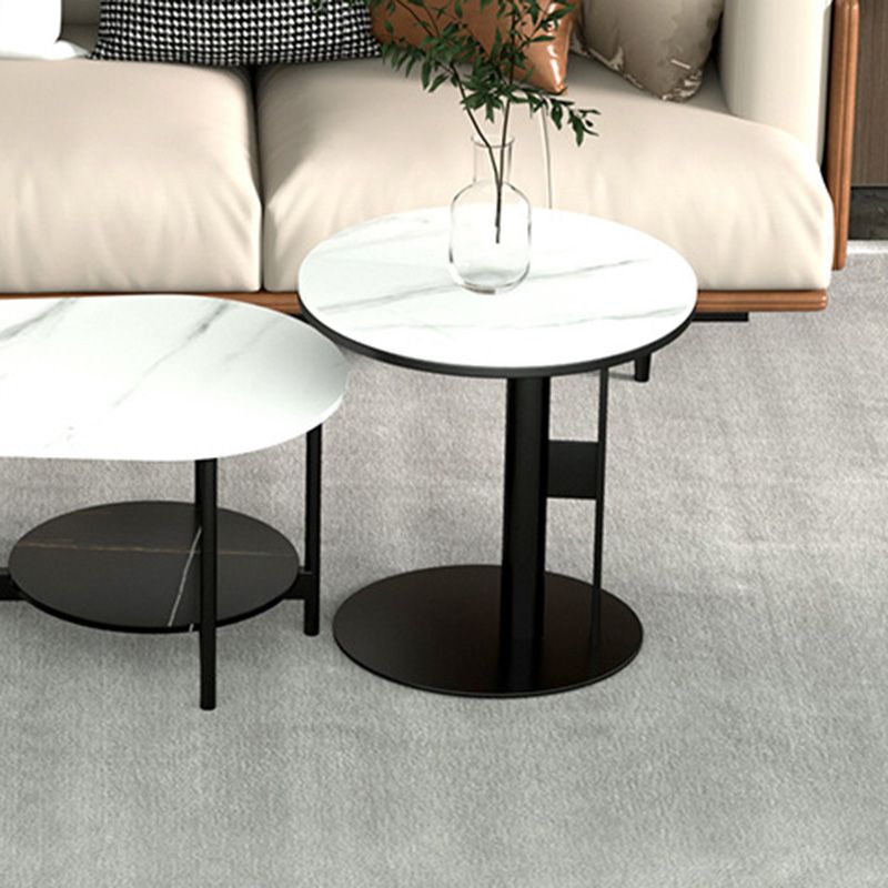 Modern End Table Round Minimalist Side End Table for Living Room