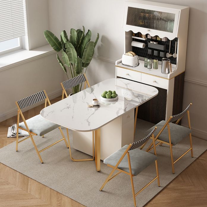 Forma rettangolare contemporanea set da tavolo da pranzo 1/3/5 pezzi