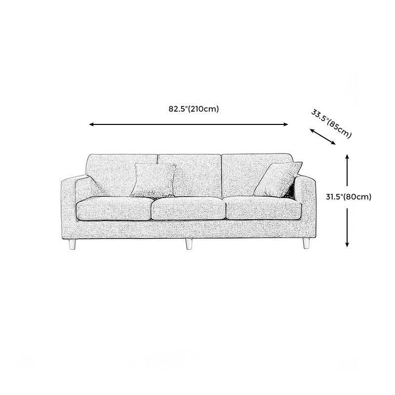 Hair Pin Legs sofa 3 Seater Sofa Chaise for Home Living Room Clearhalo 'furn' 'furn_sofas' 'Furniture' 'furniture_sofas' 'kitchen' 'kitchen_sofas' 'Living Room Furniture' 'Sofa' 'sofas' 1200x1200_354cfa25-a2a5-424b-82c7-d7b01e3696da