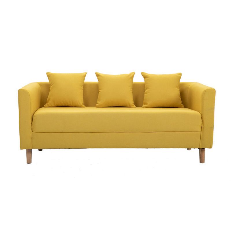 Contemporary 23.62" H Cotton Blend Tuxedo Arm Sofa for Living Room Clearhalo 'furn' 'furn_sofas' 'Furniture' 'Living Room Furniture' 'Sofa' 'sofas' 1200x1200_354d59a4-b005-4581-bd7f-d994b14f4632