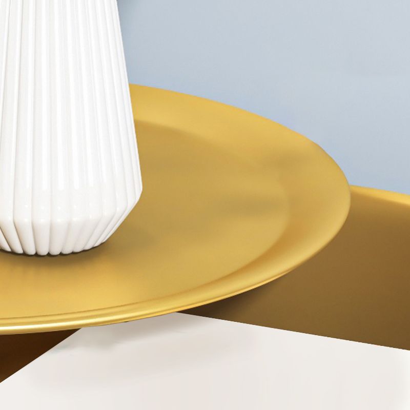 Tavolino in metallo rotondo in metallo rotondo alto 26,5 "Tavolo da gambe 3 gambe