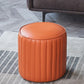 Orange Leather Solid Color Pouf Round Water Resistant Indoor Pouf Clearhalo 'furn' 'furn_ottomans_poufs' 'Furniture' 'Living Room Furniture' 'Ottomans & Poufs' 'ottomans_poufs' 1200x1200_354e2e9c-602a-422f-ae8e-535b1ab68fbb