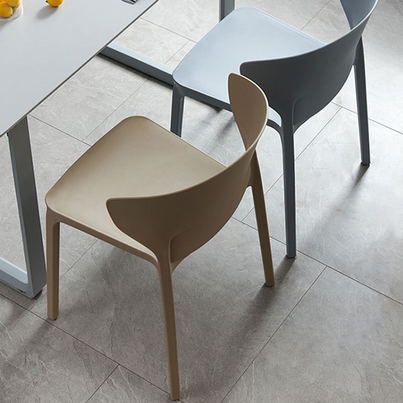 Contemporary Plastic Side Chair Wingback Kitchen Dining Room Chair Clearhalo 'Dining Chairs' 'Dining Tables & Seating' 'dining_chair' 'furn' 'furn_dining_chair' 'Furniture' 'furniture_dining_chair' 'Kitchen & Dining Furniture' 1200x1200_354e83b4-ee0c-4458-9233-baf85df6e894