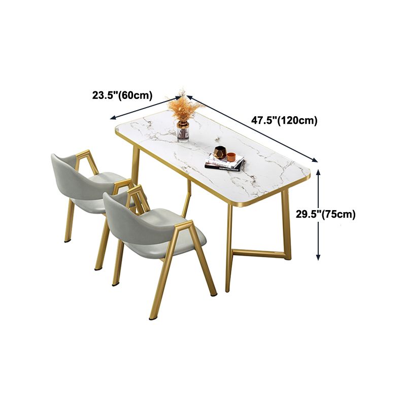 Glam Standard MDF Dining Table Rectangle Shape Dining Table for Kitchen Clearhalo ' dining_table' 'Dining Tables & Seating' 'Dining Tables' 'furn' 'furn_dining_table' 'Furniture' 'furniture_dining_table' 'Kitchen & Dining Furniture' 'kitchen&dining_furn' 'kitchen' 'kitchen_dining_table' 1200x1200_355141ce-5892-4f57-a85b-0c2eb5b21d2a