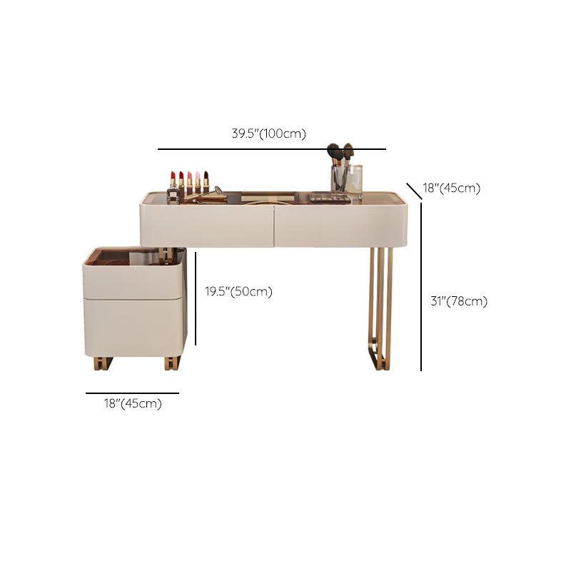 30.7" Height Makeup Table Solid Wood Vanity with Drawers Vanity Stool Clearhalo 'Bedroom Furniture' 'furn' 'furn_makeup_vanities' 'Furniture' 'Makeup Vanities' 'makeup_vanities' 1200x1200_3553eeca-170e-43af-b2a3-3f872cd7a70b