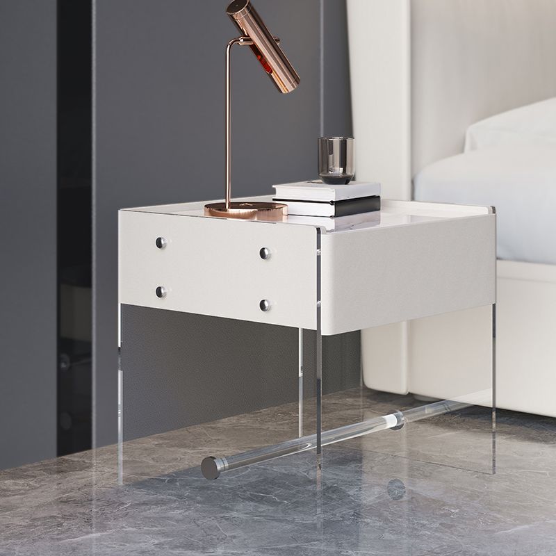 Contemporary Stone Top Nightstand 19.68" Tall 1 - Drawer Nightstand Clearhalo 'Bedroom Furniture' 'furn' 'furn_night_stand' 'Furniture' 'night_stand' 'Nightstands' 1200x1200_35561a22-b05a-4e7c-b59d-608f29b39b2f
