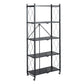 3/4/5-Shelf Steel Industrial Etagere Bookshelf Vertical Open Bookshelf with Caster Wheels Clearhalo 'Bookcases' 'furn' 'furn_bookcases' 'Furniture' 'furniture_bookcases' 'kitchen' 'kitchen_bookcases' 'Living Room Furniture' 'Office Furniture' 1200x1200_355677e2-30ce-46ef-8740-5c5d769b8e8d