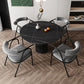 Modern 1/5 Pieces Dining Set Round Stone Dining Table for Dining Room Clearhalo 'Dining Room Sets' 'Dining Tables & Seating' 'dining_room_set' 'furn' 'furn_dining_room_set' 'Furniture' 'furniture_dining_room_set' 'Kitchen & Dining Furniture' 1200x1200_3558ddaf-eaa3-4f73-ae99-f9c21bd88cd7