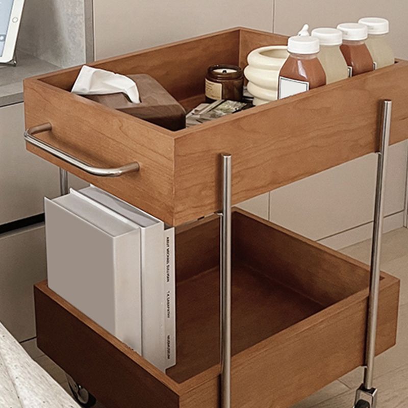 Industrial Sofa Side Accent Table with 2 Shelves in Wood for Living Room Clearhalo 'Coffee & Accent Tables' 'End & Side Tables' 'end_side_tables' 'furn' 'furn_end_side_tables' 'Furniture' 'Living Room Furniture' 1200x1200_355da585-89a8-4a74-9cee-b7259c2ef8f3