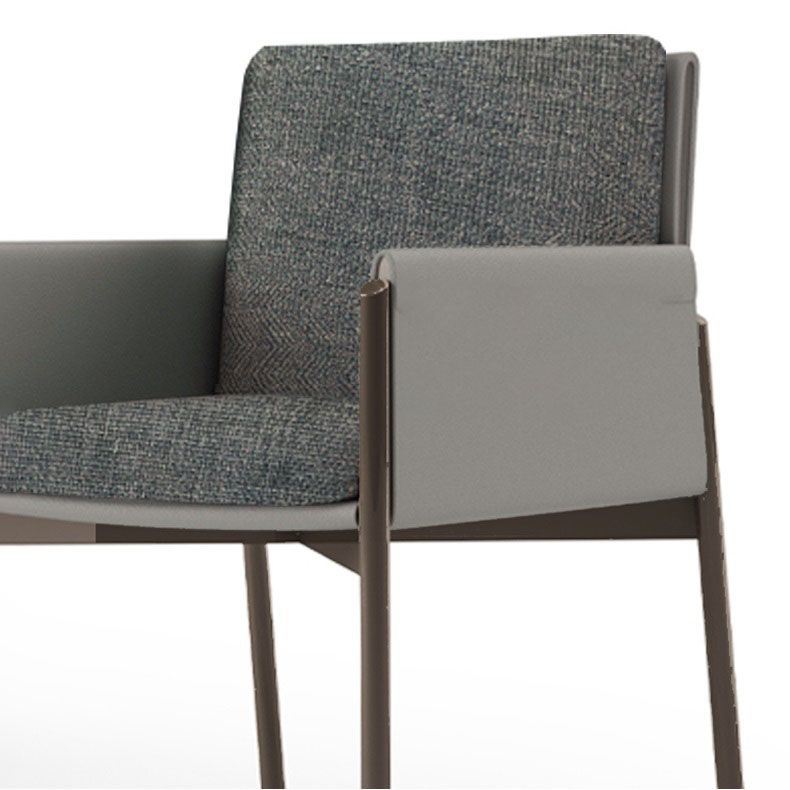 Gestoffeerde matte afwerking Dineerstoel Designer Stijl Conferentieruimte Solid Back Arm stoel