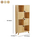 Natural Pine Bookshelf Modern Closed Back Bookcase with Shelves