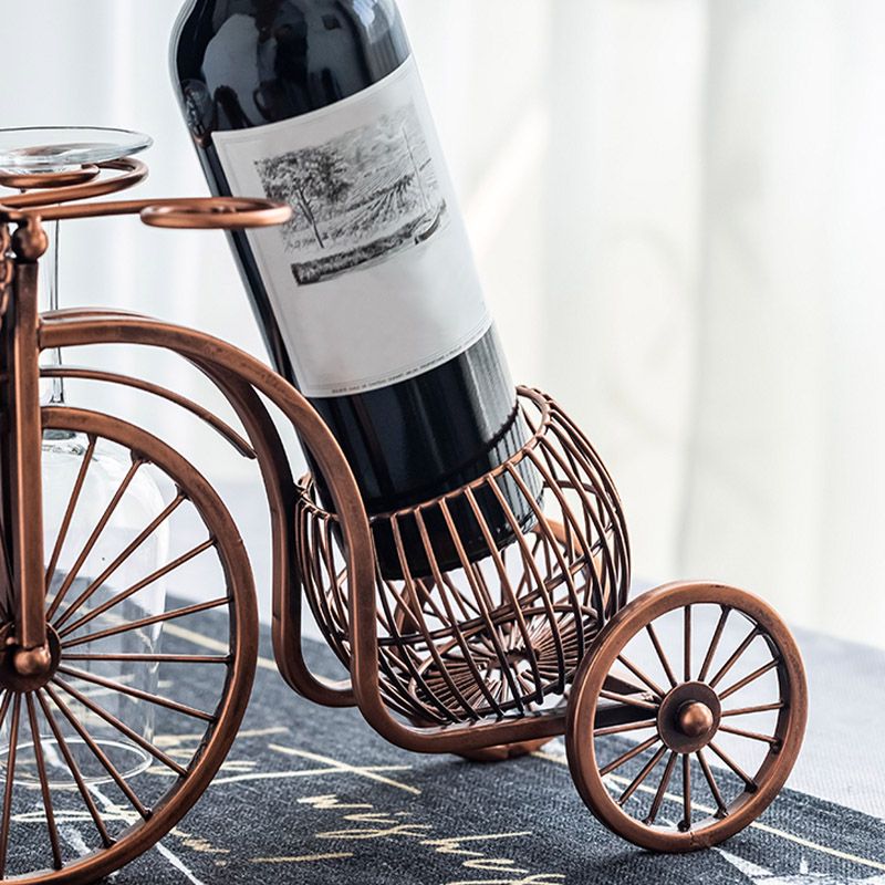 Glam Tabletop Wine Rack Metal Wine Bottle & Glass Rack for Living Room Clearhalo 'furn' 'furn_wine_racks' 'Furniture' 'Kitchen & Dining Furniture' 'Wine Racks' 'wine_racks' 1200x1200_355f5132-30c1-48cd-ab9d-2d4e6bb58eee