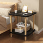 Nordic Square/Round Wood End Table 20.87" H 2-Tier Side Table