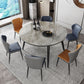 Sintered Stone Top Extendable Round Table for Restaurant Modern Dining Table with Black 4 Legs Clearhalo ' dining_table' 'Dining Tables & Seating' 'Dining Tables' 'furn' 'furn_dining_table' 'Furniture' 'furniture_dining_table' 'Kitchen & Dining Furniture' 'kitchen&dining_furn' 'kitchen' 'kitchen_dining_table' 1200x1200_355ff407-c9f3-44e9-8537-d946364949d3