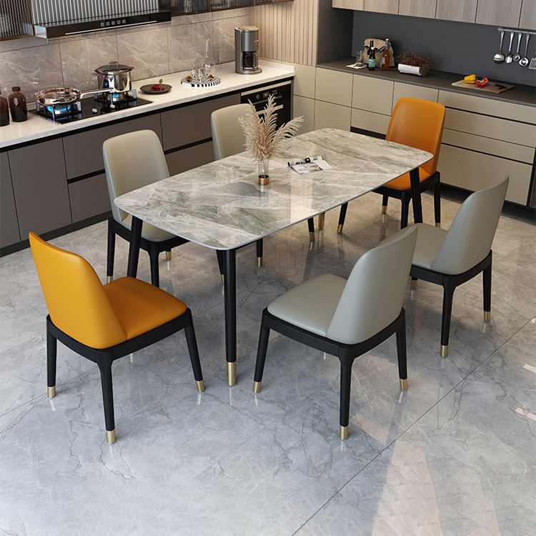 Traditional Luxury Rectangle Dining Table Solid Wood Black Frame 4 Legs Dining Table Clearhalo 'Dining Tables & Seating' 'Dining Tables' 'dining_table' 'furn' 'furn_dining_table' 'Furniture' 'furniture_dining_table' 'Kitchen & Dining Furniture' 'kitchen' 'kitchen_dining_table' 1200x1200_35600791-d1d5-4e5f-8fb8-a5c6852cb2b7