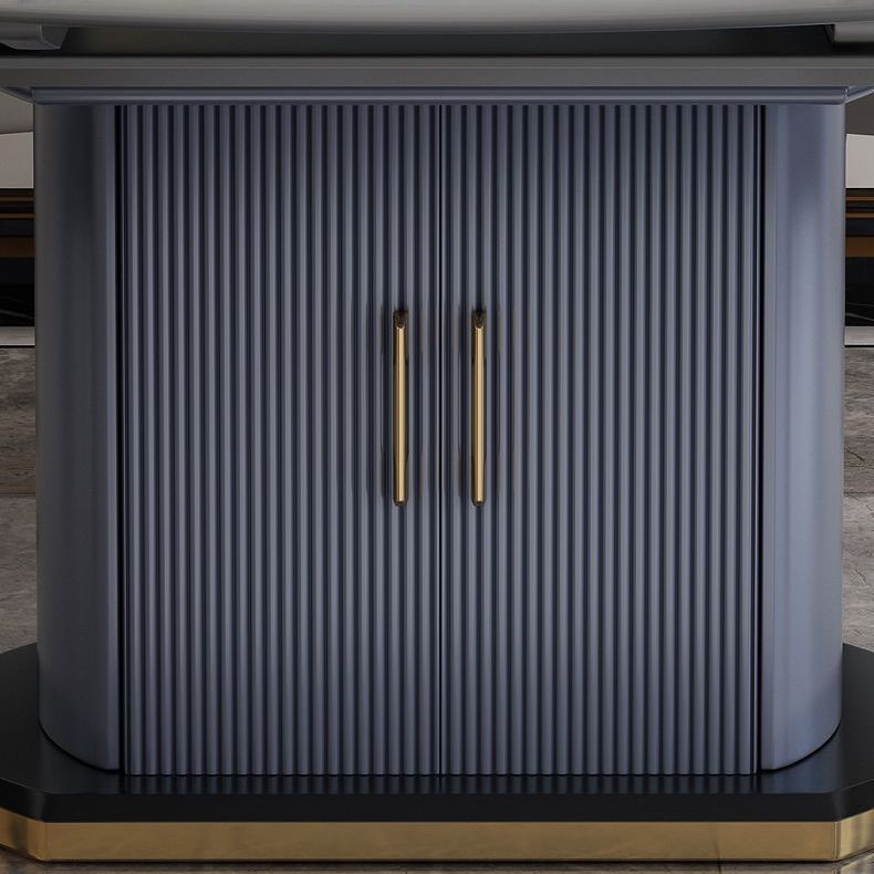 Glam Style Round Sintered Stone Dining Room Set Space-Saving Design Dining Table Furniture Clearhalo 'Dining Room Sets' 'Dining Tables & Seating' 'dining_room_set' 'furn' 'furn_dining_room_set' 'Furniture' 'furniture_dining_room_set' 'Kitchen & Dining Furniture' 'kitchen&dining_furn' 'kitchen' 1200x1200_35600b9b-d85b-4c6a-9796-02522b229fee