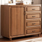 Wood Accent Chest with Chest Bun Feet and Bar Pulls,14.96 " W Clearhalo 'Cabinets & Chests' 'cabinets_chests' 'furn' 'furn_cabinets_chests' 'Furniture' 'Living Room Furniture' 1200x1200_35616915-8911-4acf-80b0-baef0e837c8a