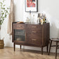 4-Drawer-Speiseserver zeitgenössischer Kiefer Massivholz Sideboard