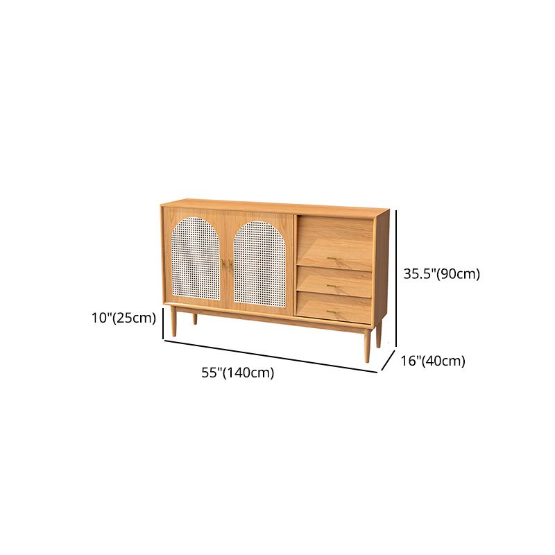 35.43"H Sideboard Contemporary Style Solid Wood Dining Server for Living Room Kitchen Clearhalo 'buffet_sideboard' 'Buffets & Sideboards' 'furn' 'furn_buffet_sideboard' 'Furniture' 'Kitchen & Dining Furniture' 1200x1200_3561997a-381e-4567-b015-633f07df5244