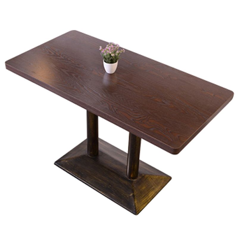 Industrial Wooden Dinner Room Kitchen Table Brown Table with Metal Base for Dining Room Clearhalo ' dining_table' 'Dining Tables & Seating' 'Dining Tables' 'furn' 'furn_dining_table' 'Furniture' 'furniture_dining_table' 'Kitchen & Dining Furniture' 'kitchen&dining_furn' 'kitchen' 'kitchen_dining_table' 1200x1200_35652d12-5420-4746-a32e-4c2792ff55a4