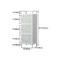 13" Wide Modern Metal Credenza Tempered Glass Doors Cabinets Dining Server for Living Room