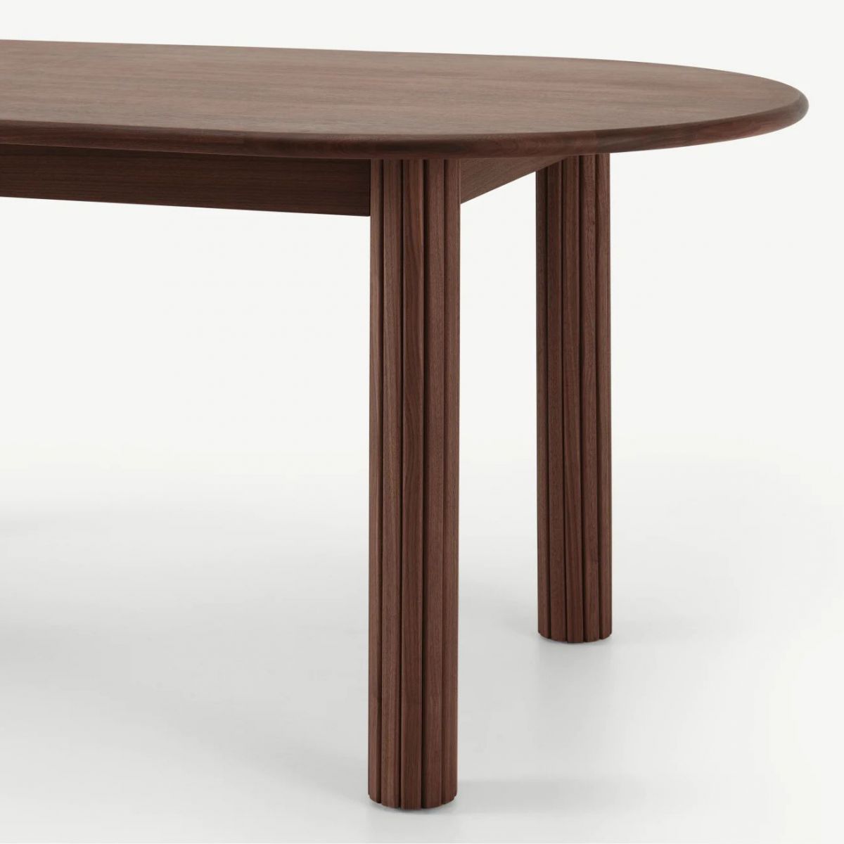 Mesa de comedor ovalada Mesa de comedor de madera maciza con 4 patas para cocina