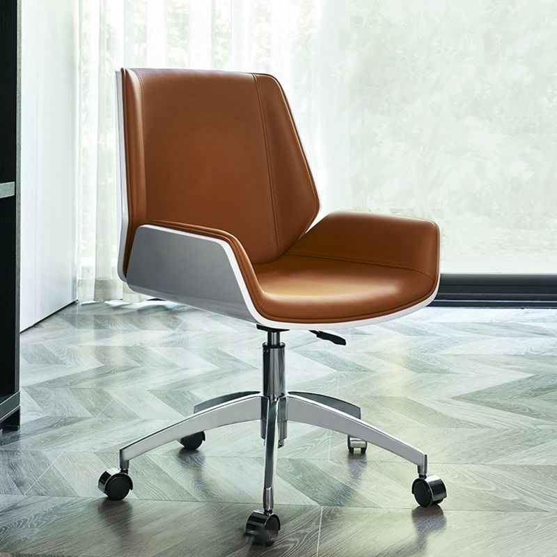 Faux Leather Conference Chair Contemporary Home Office Armless Chair Clearhalo 'furn' 'furn_office_chair' 'Furniture' 'Office Chairs' 'Office Furniture' 'office_chair' 1200x1200_35698978-8a16-4c9a-9361-393e6e233bcf