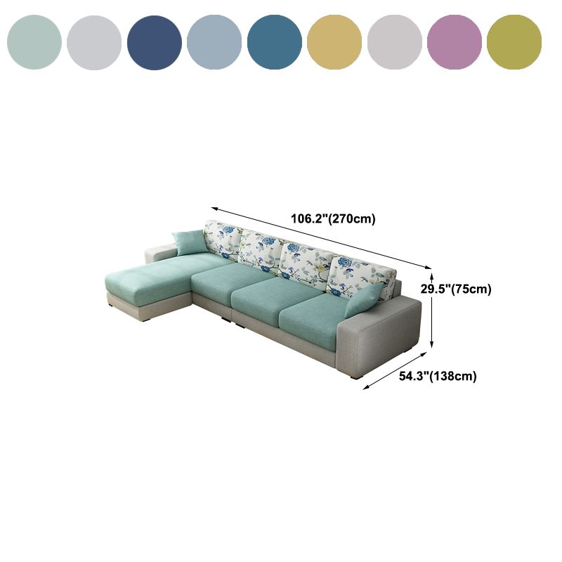 Nordic Assembled Linen Living Room Square Arm Pillows Sofa Chaise Clearhalo 'furn' 'furn_sectionals' 'Furniture' 'Living Room Furniture' 'Sectionals' 1200x1200_356b6ef1-0de8-4941-bfd0-2226f46f4595