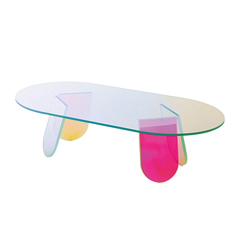 Luxurious Acrylic Side Table Round/Oval Side End Snack Table Clearhalo 'Coffee & Accent Tables' 'End & Side Tables' 'end_side_tables' 'furn' 'furn_end_side_tables' 'Furniture' 'Living Room Furniture' 1200x1200_356bc91e-5b97-41af-bb20-8824ae589b9f